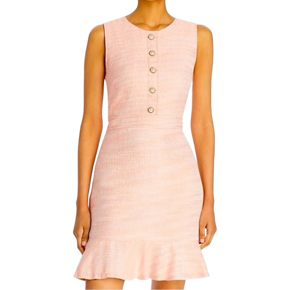 Karl Lagerfeld | NWT Tweed Dress with Pearl Buttons and Sheath Size 2